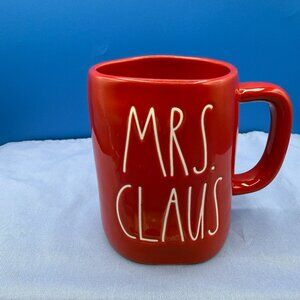 Vintage Rae Dunn Mrs. Claus Red Christmas Coffee Mug, Farmhouse Holiday, Used